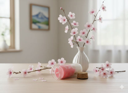 شمعة مشروب الساكورا